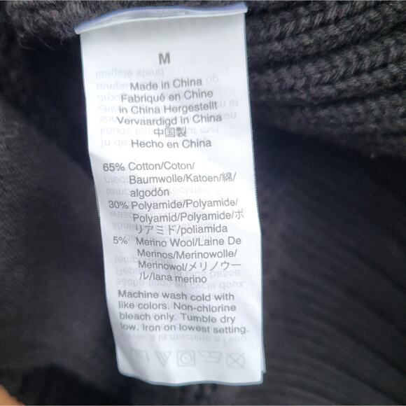 J. Crew Turtleneck poncho Black AR947 Medium - Picture 7 of 8